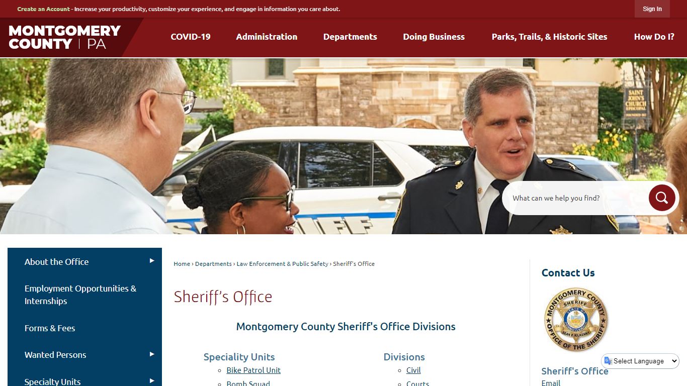 Sheriff's Office | Montgomery County, PA - Official Website